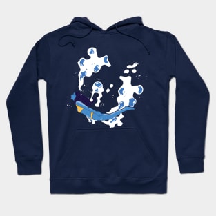 Blue Lady swimming Hoodie